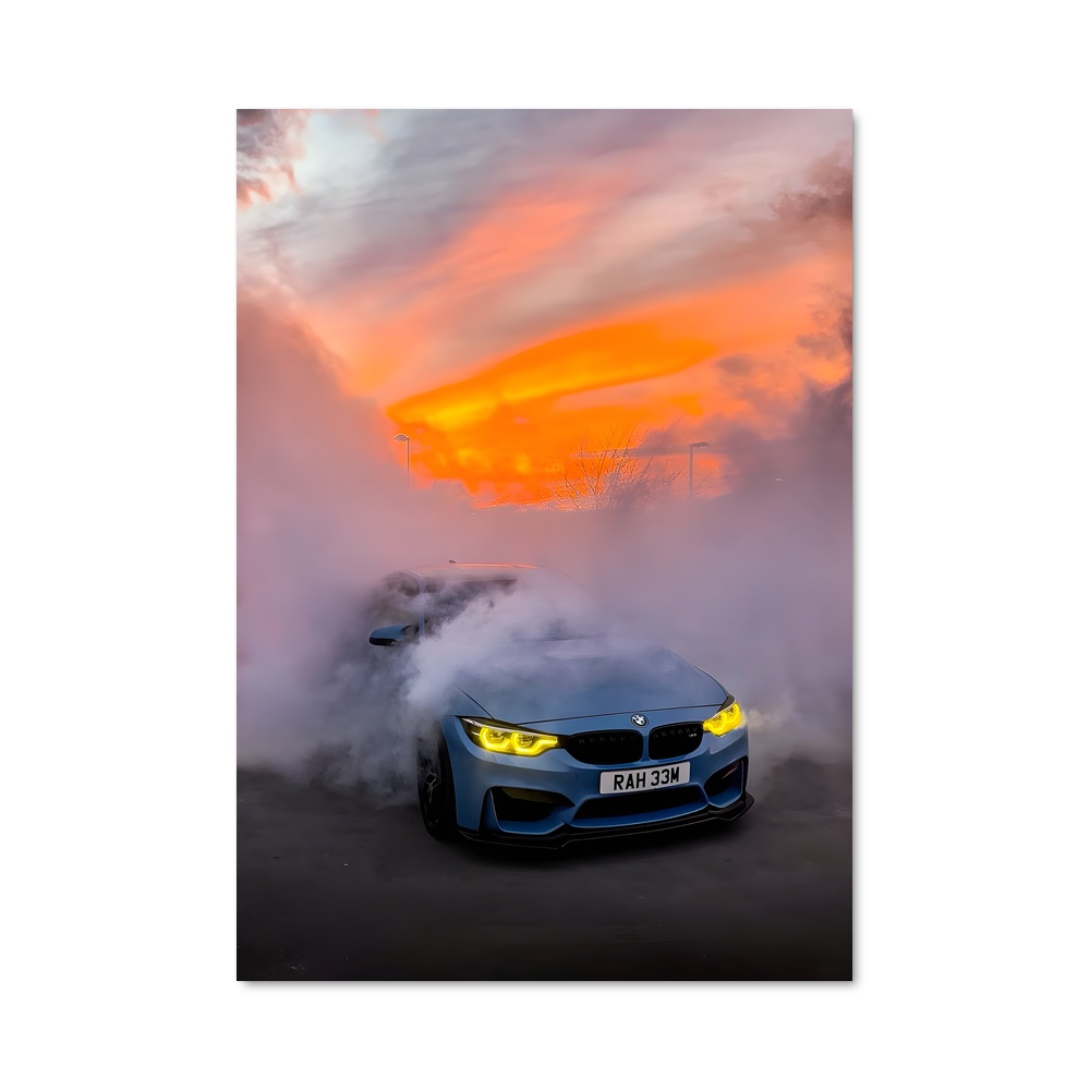 Poster Blue Smoke Racer